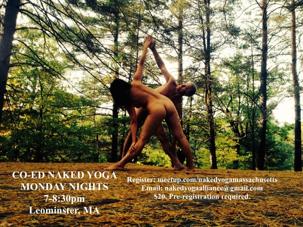 Co-Ed Naked Yoga Postcard